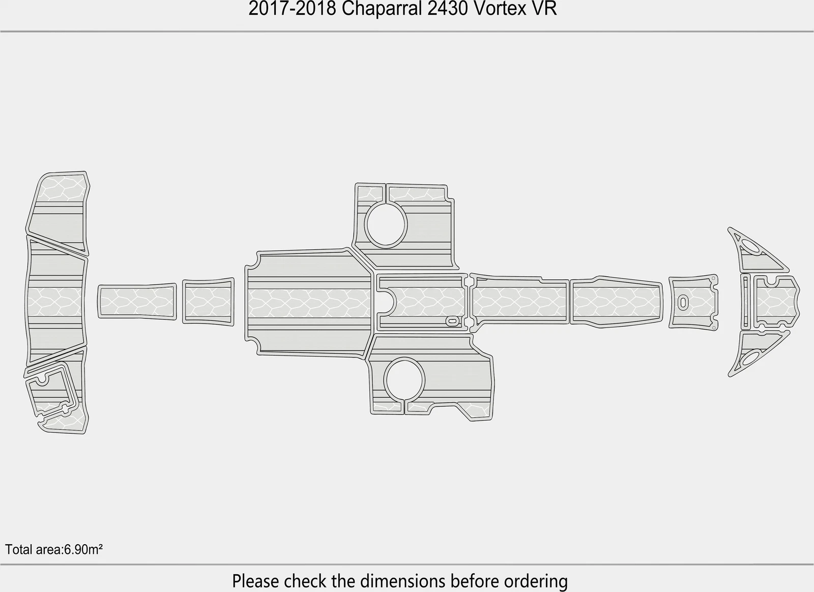 EVA Foam Flooring Mat for Chaparral 2430 Vortex VR (2018)