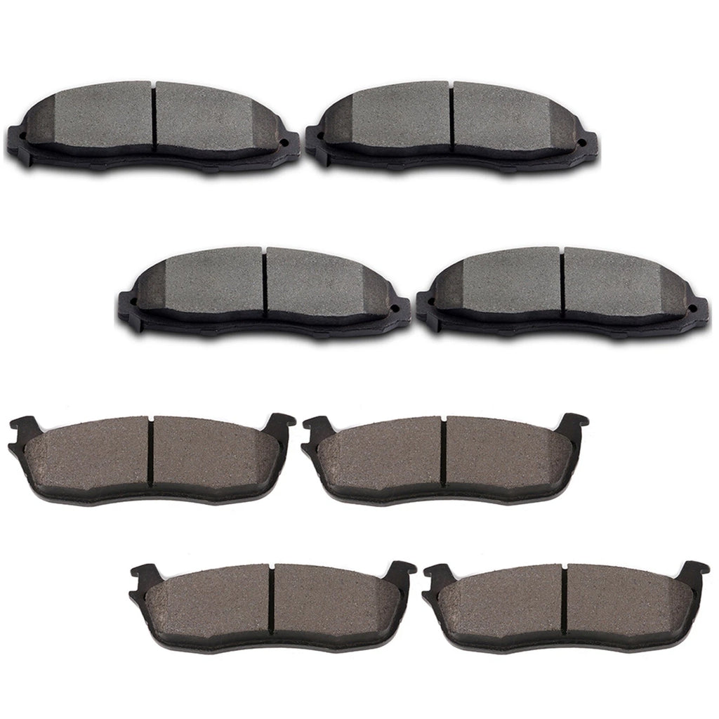 Set of 4 Ceramic Brake Pads for Ford F-150, Lincoln Blackwood