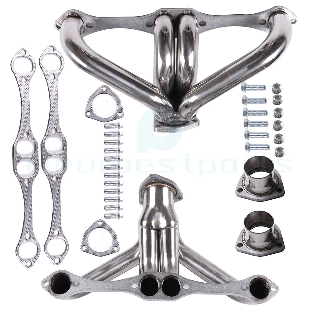 Stainless Exhaust Manifold Header for Chevy Small Block 262-400, 305