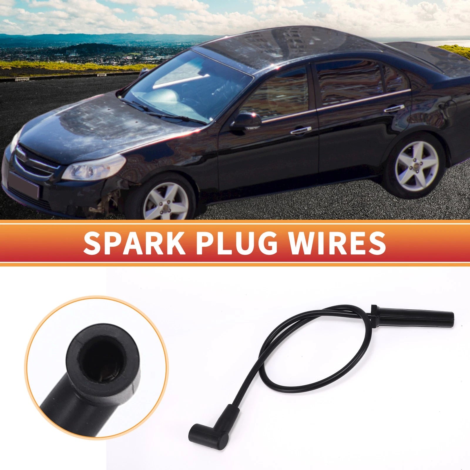 6 Pcs Spark Plug Wire Ignition Coil Cable No. 12192462 for Buick Century (2000–2005)