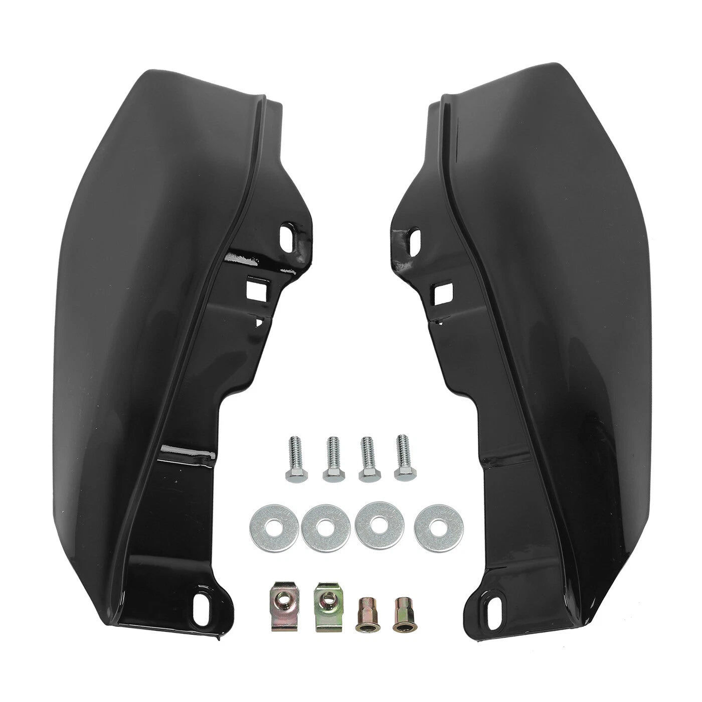 Black Mid-Frame Air Deflectors for Harley Touring Road King Tri Glide (2009–2023)