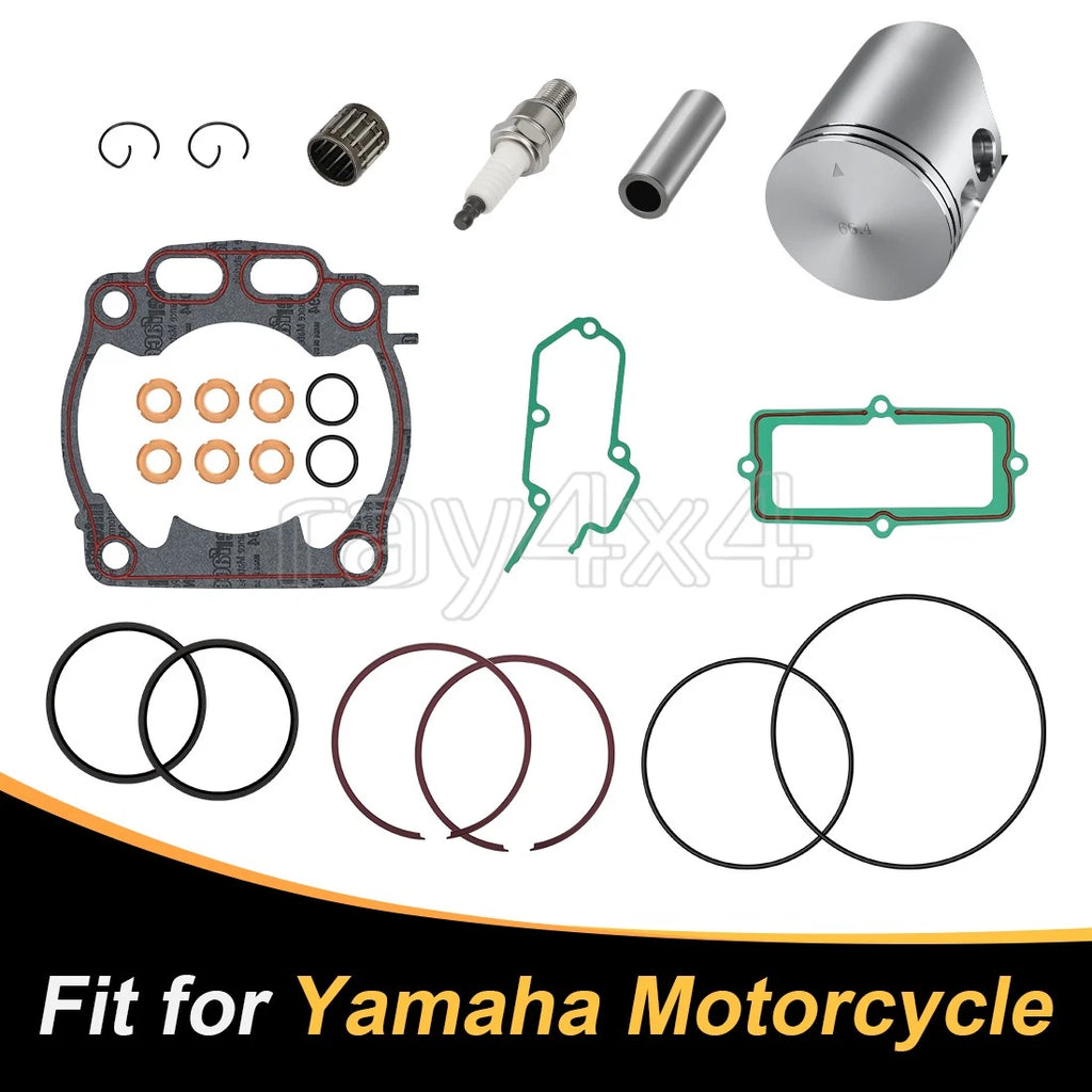 Top End Piston Kit w/Piston Ring Gasket for Yamaha YZ250 YZ250X (2005–2024) 66.4mm