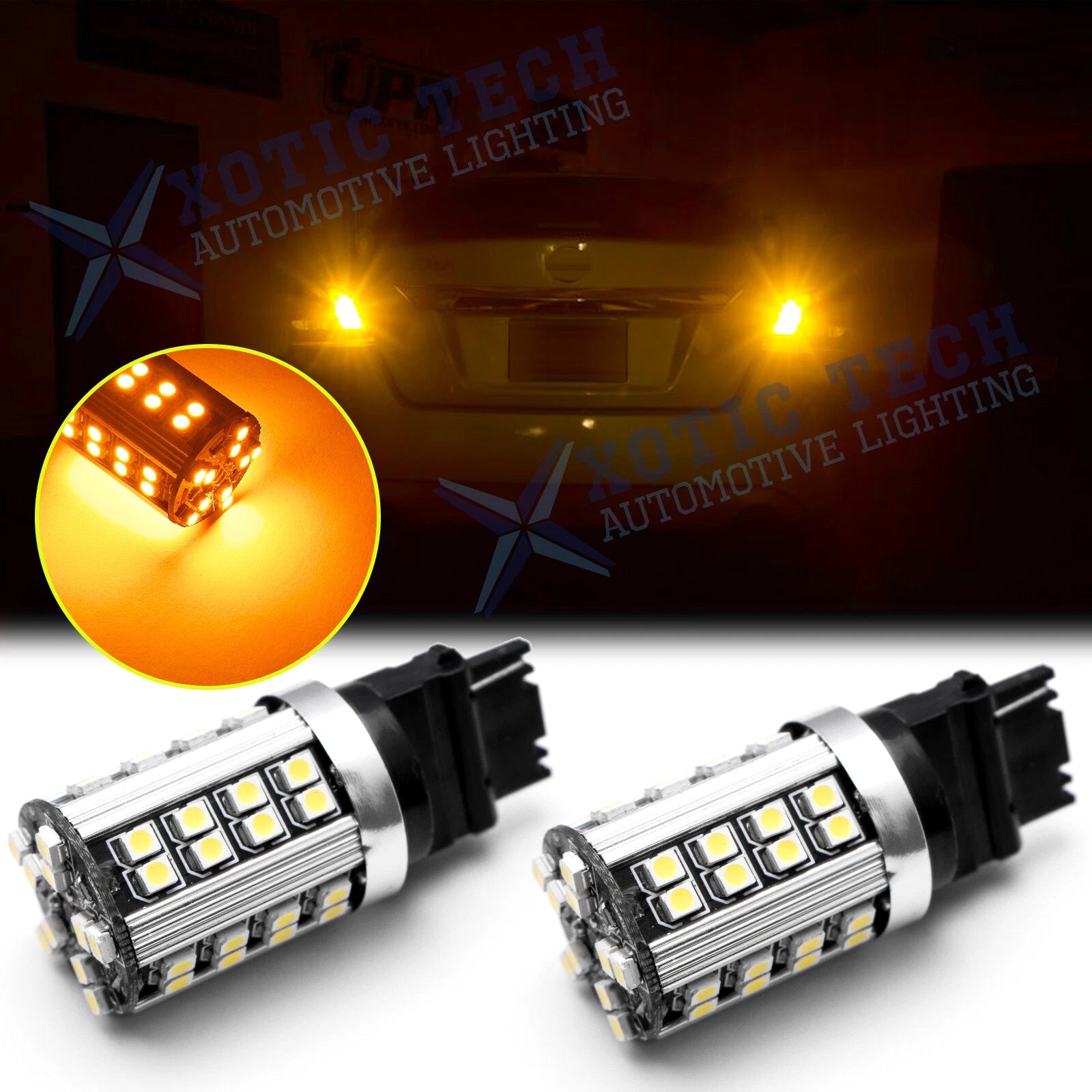 T20 7440 Amber Yellow LED Turn Signal Lights for 2-Pack (1999–2024)