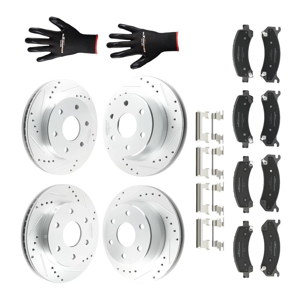 Set of 4 Brake Rotors and Pads for GMC Savana 1500/Yukon XL (2002–2006)