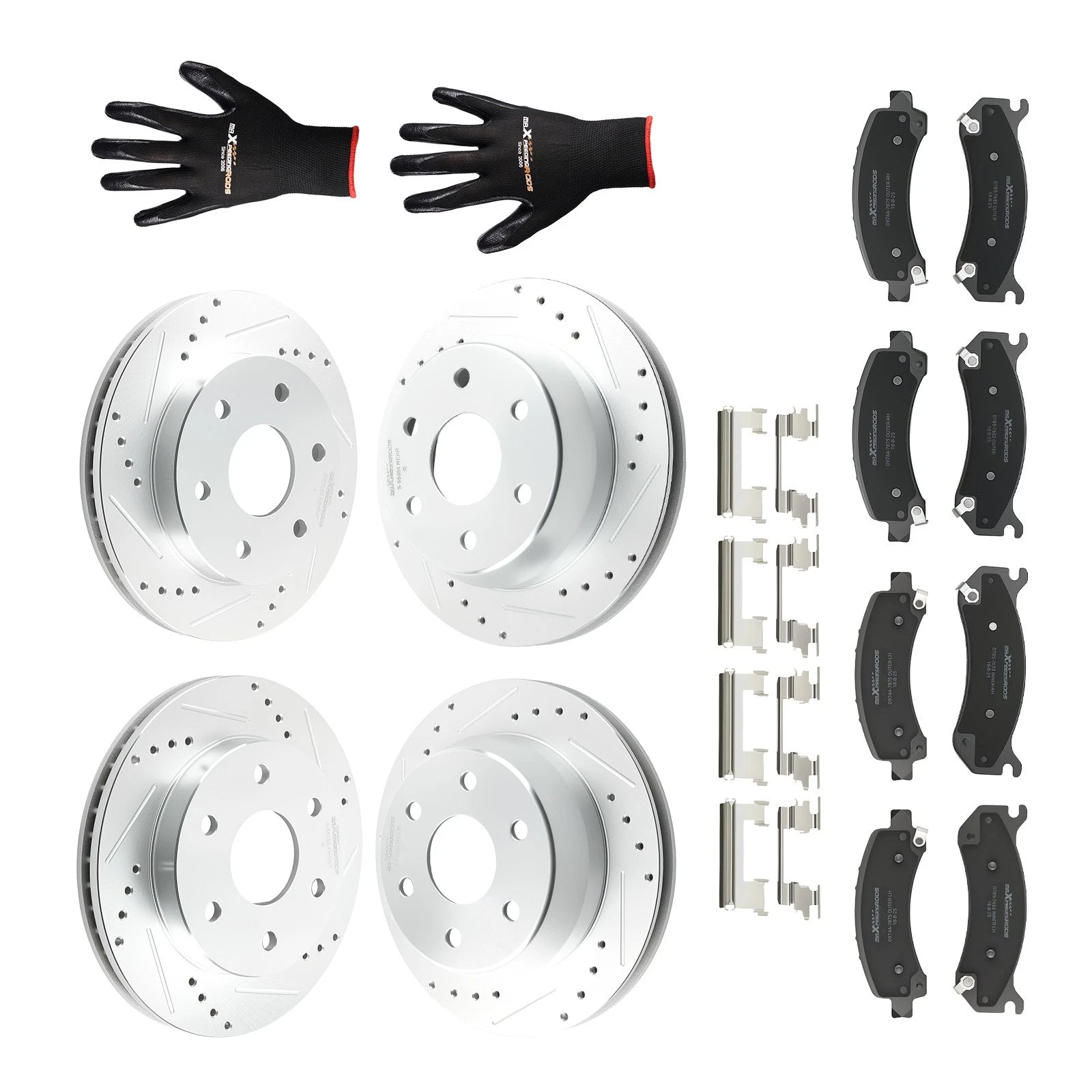 Set of 4 Brake Rotors and Pads for GMC Savana 1500/Yukon XL (2002–2006)