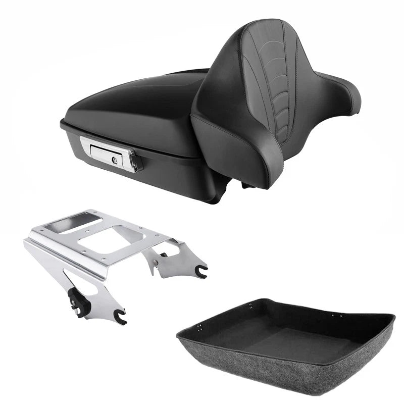 Chopped Trunk Backrest Mount Rack for Harley Road Glide (2009–2013)