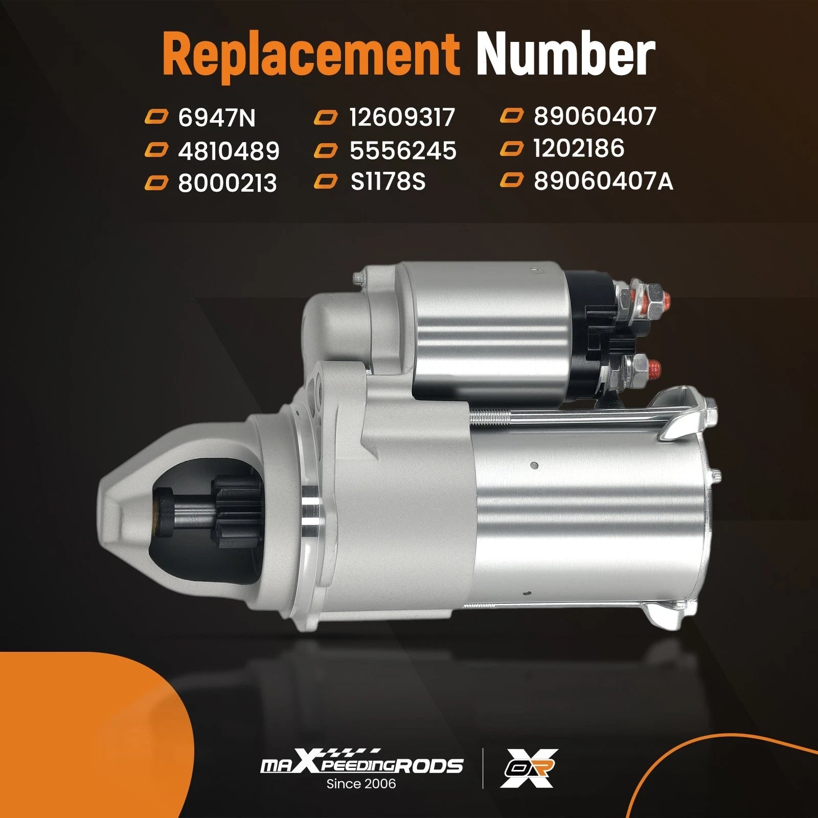 Starter Motor for Chevy Cobalt Malibu Equinox Impala (2008–2017) 2.2L 2.4L