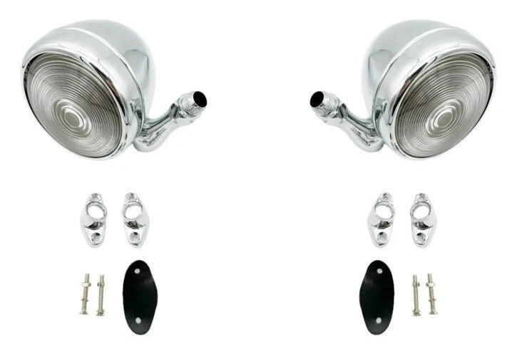 Spot Light Set Chrome Teardrop for Outdoor Mounting Universal (Universal)