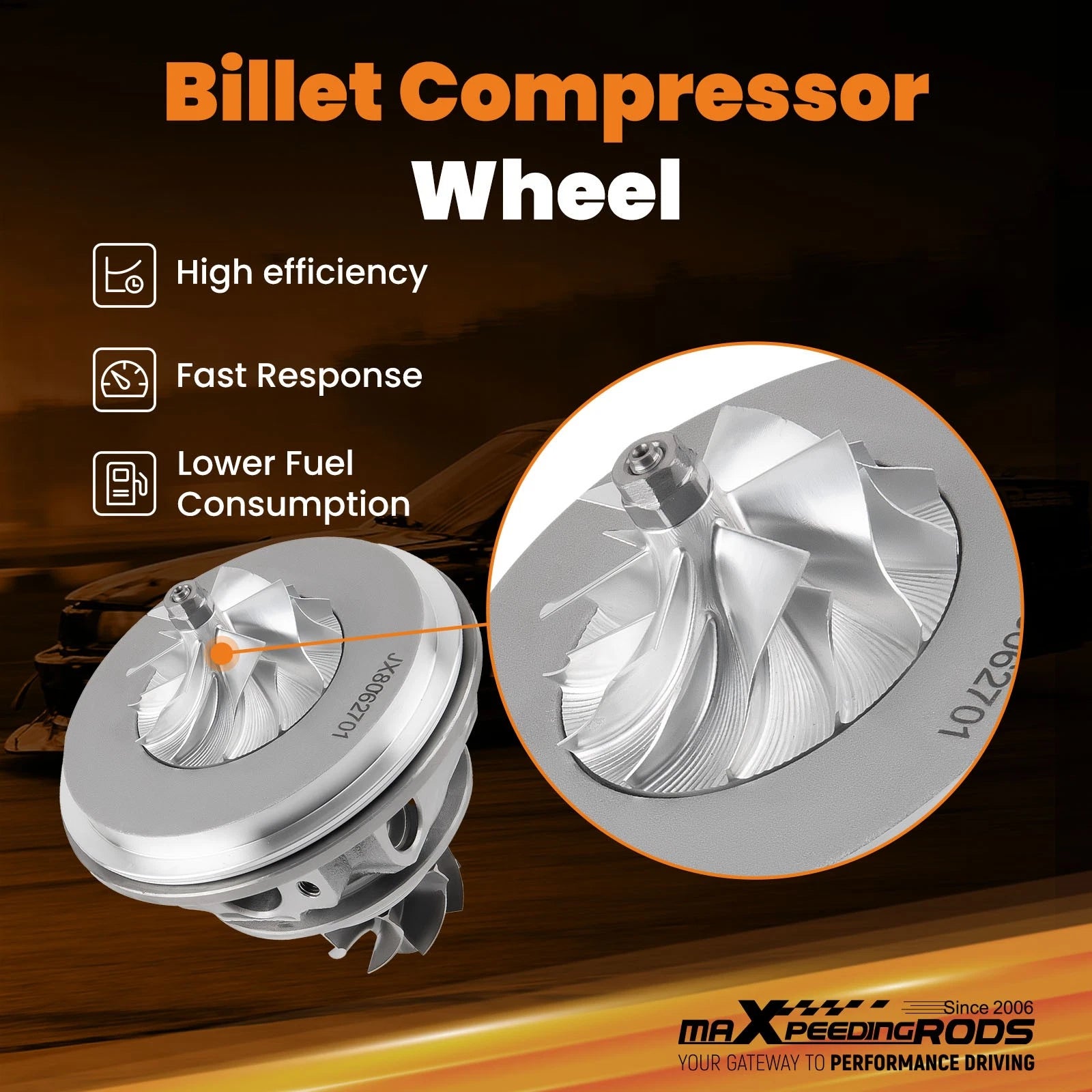 Billet Turbo Cartridge for Ford Lincoln MKC MKZ Edge Fusion 2.0L (2015–2020)