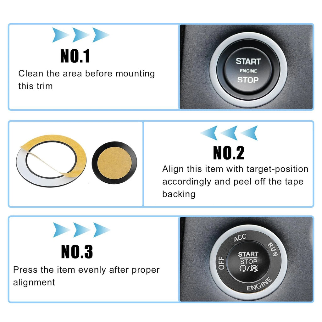 Push Start Button Cover Kit for Dodge Charger Challenger (2015–2023)