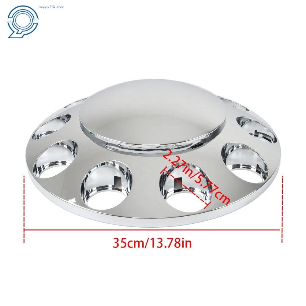 Set of 2 Chrome Wheel Center Caps for Front Axle