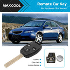 Remote Car Key Fob 433Mhz ID48 for Honda Accord CRV (2003–2006) G8D-382H-A