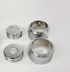 Chrome Bar & Shield Upper Fork Nut Covers for Harley Davidson Softail Dyna XL