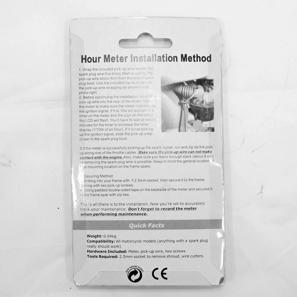 Inductive Waterproof Hour Meter for Marine ATV Motorcycle Dirt Bike Ski Engine GREEN