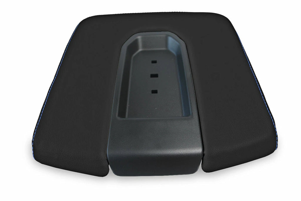 Leather Console Lid Cover for Chevrolet Silverado (2019–2020) - Blue Stitch