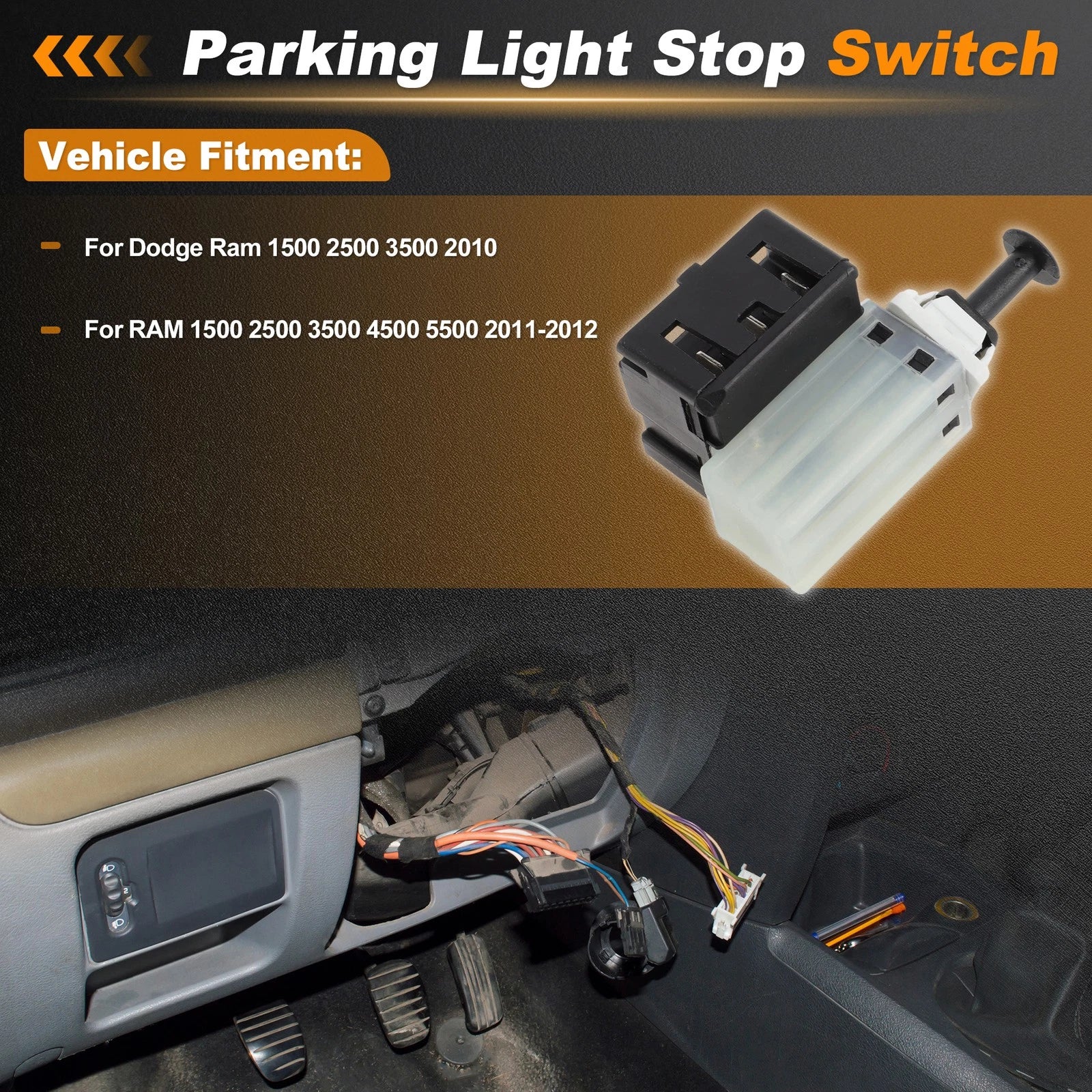 Brake Light Switch for Dodge Ram 1500 2500 3500 (2010) 901275