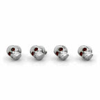 Set of 4 Chrome Skull License Plate Frame Screws T9 for Universal Motorcycles