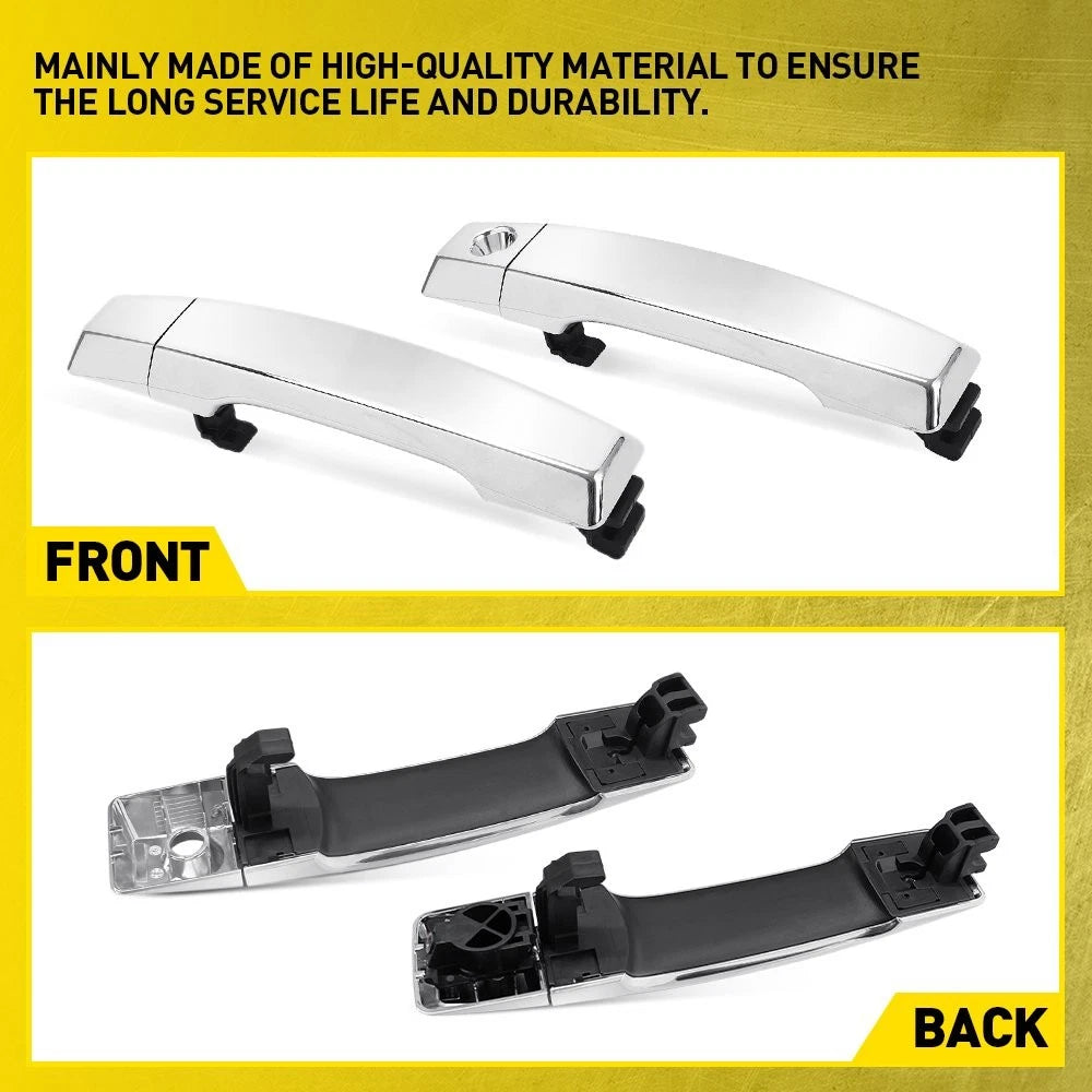 Set of 2 Chrome Exterior Door Handles for Nissan Titan (2004–2015)