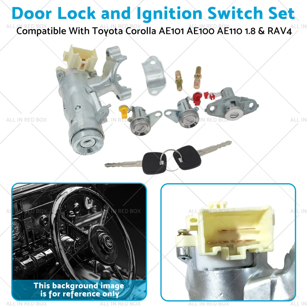 Door Lock Ignition Switch Set for Toyota Corolla AE100 AE110 & RAV4 (1995–2000)