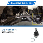 2X Front Lower Ball Joints for Toyota Land Cruiser Prado (2002–2010) No. 43330-60010