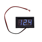 3X Blue LED 3-Digital Display Voltage Meter for Motorcycle