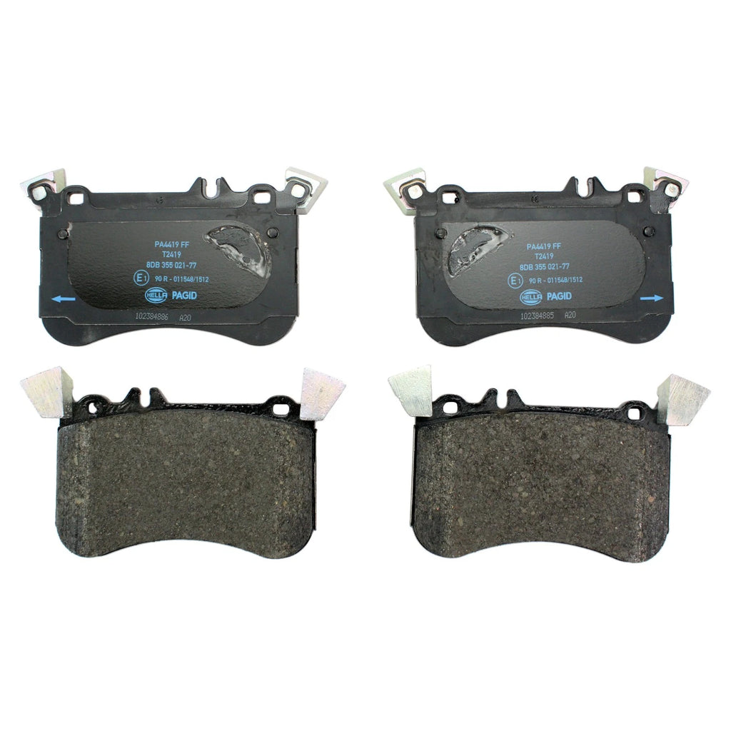 Hella Front Low-Met Disc Brake Pads for Mercedes C117 CLA45 AMG X156 GLA45 AMG (2014–2020)