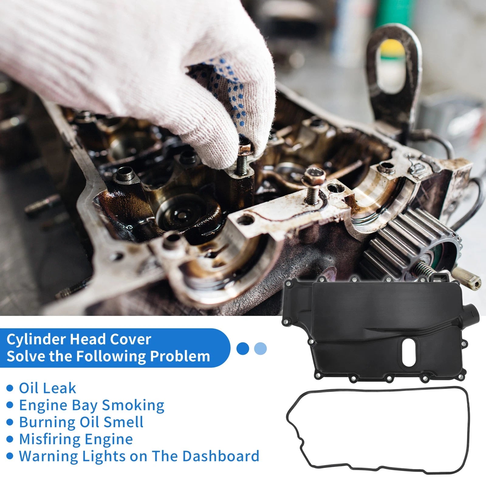 Engine Valve Cover for Ford Edge (2007–2019) Lincoln MKS MKT MKX MKZ 8A8Z-7G004-A