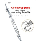 OC Turnbuckle for Cable Wire Rope Use (304 Stainless Steel)