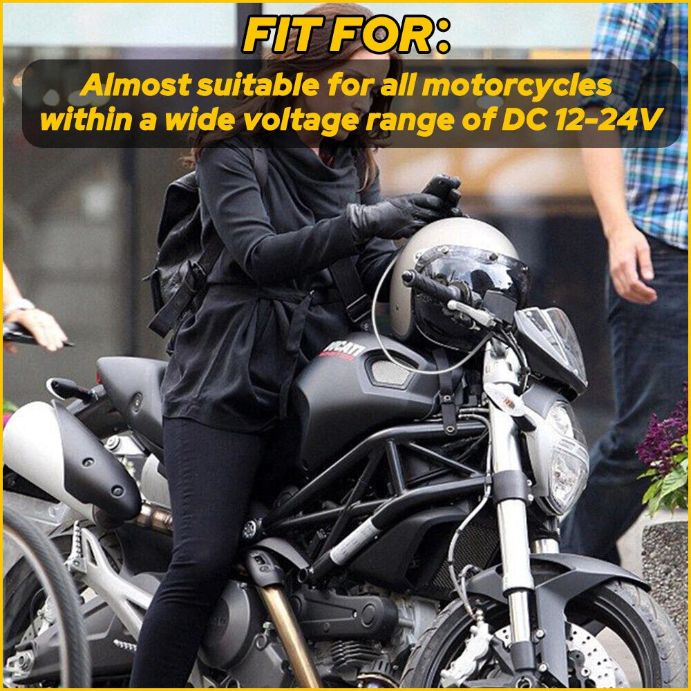 USB Charger Adapter Socket for Motorcycle (Waterproof, SAE)