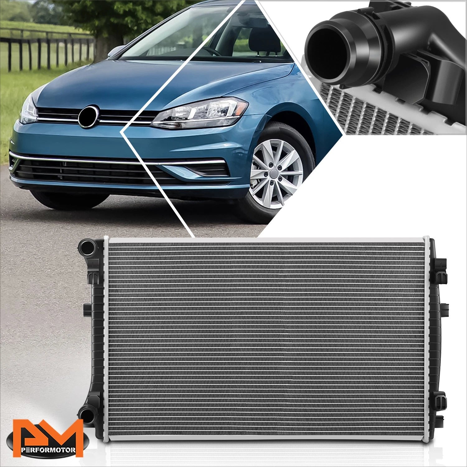 Cooling Radiator DPI-13517 for VW Golf 2.0L Diesel (2015–2019)
