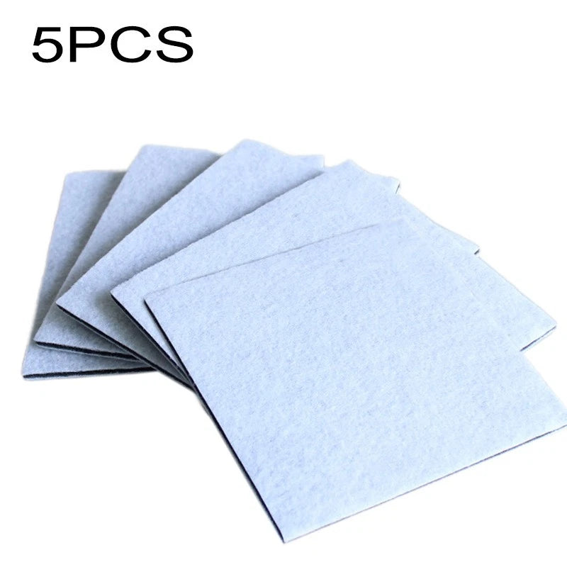 Set of 5 White Scouring Cloths for Vacuum Cleaner Protection Filter