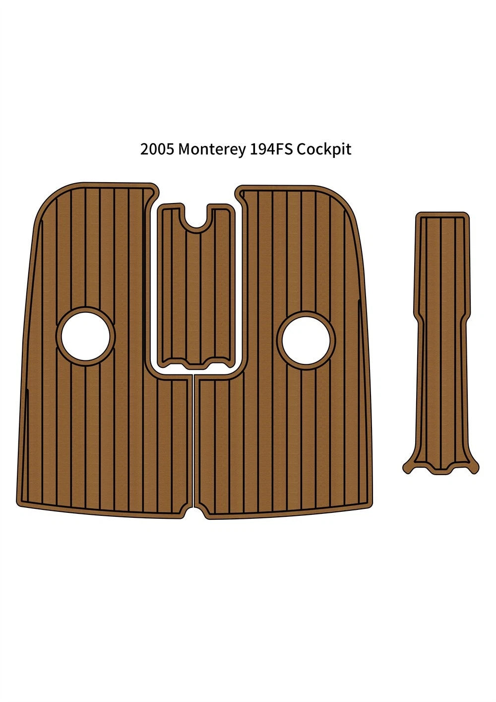 EVA Foam Faux Teak Deck Floor Mat for Monterey 194FS (2005)