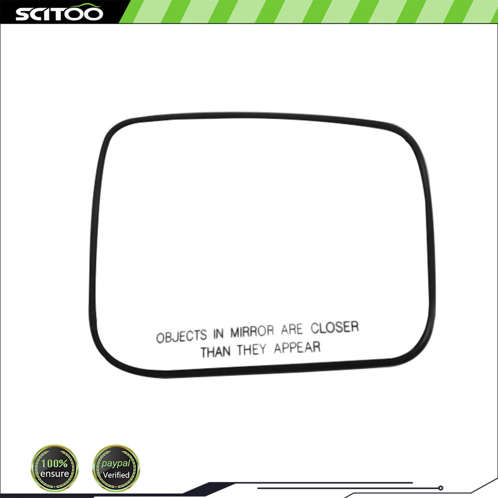 Chrome View Mirror Glass Passenger RH Side w/Plate for Nissan Rogue (2008–2015)