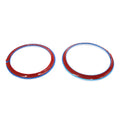 Front & Rear Emblem Ring Cover Trim Hood Logo Ring for BMW 3 Series Blue