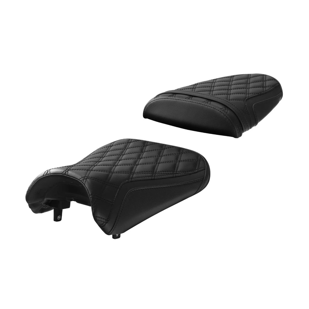Black Driver & Passenger Seats for Suzuki GSXR600 GSXR750 (2004–2005)