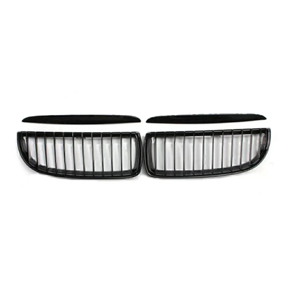 Black Glossy Front Kidney Grilles for BMW E90 Sedan/Wagon (2005-2008)