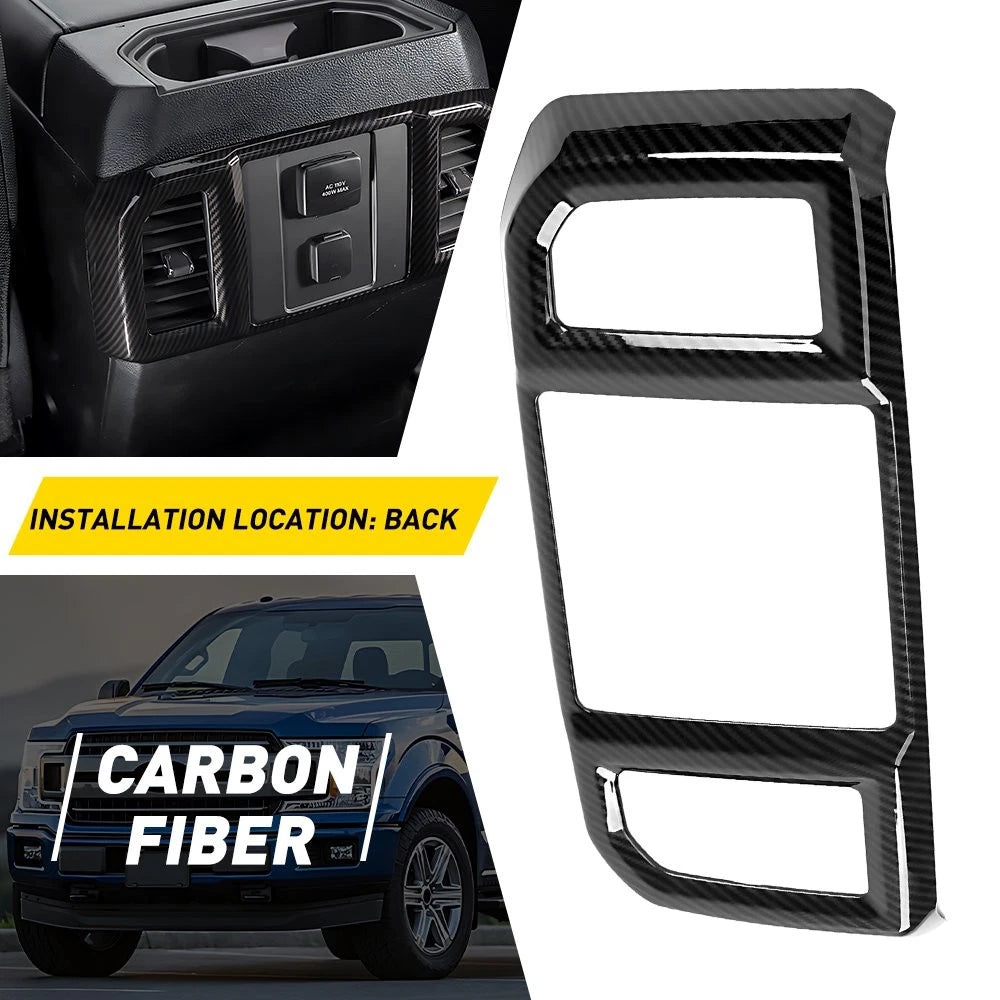 Carbon Fiber Rear Air Vent Outlet Cover Trim for Ford F-150 (2015–2020)