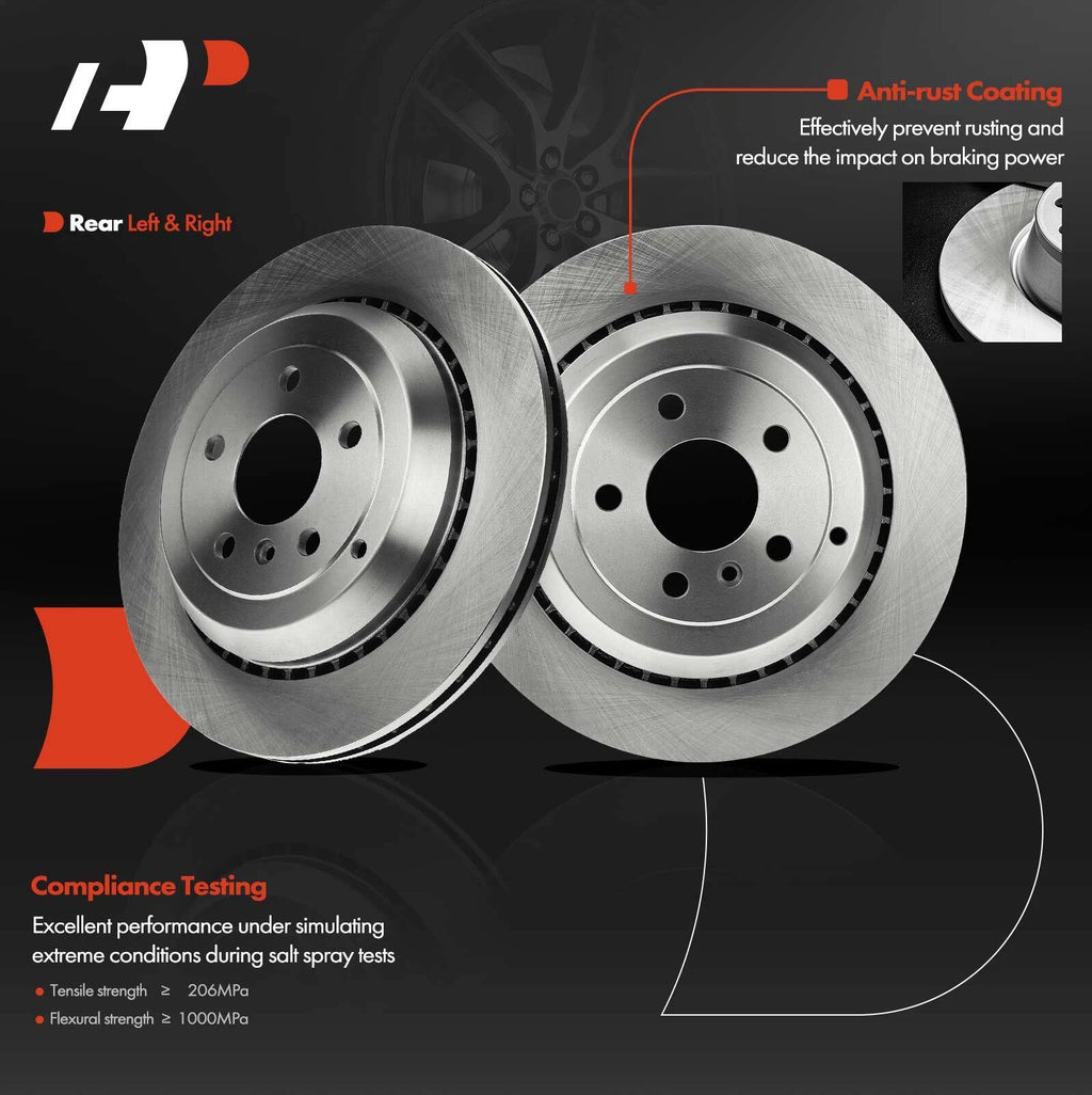 Rear Disc Brake Rotors for Mercedes-Benz GL320 GL350 GL450 GL550 (2007–2012)