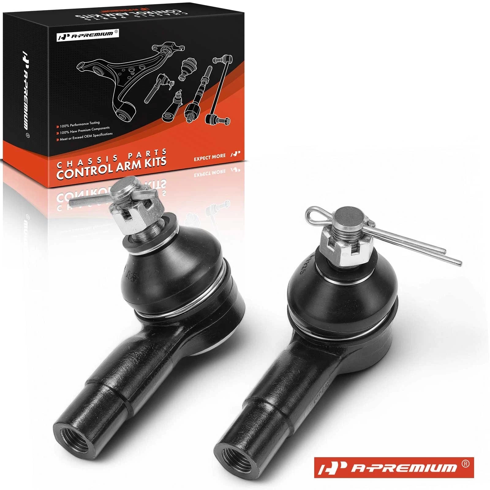 2X Front Outer Tie Rod End for Chevrolet Metro (1998–2001)
