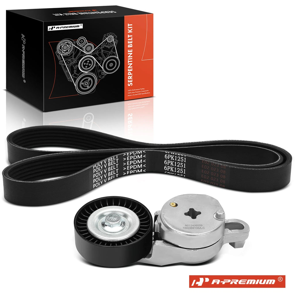 Serpentine Belt Drive Component Kit for Toyota Highlander Sienna (2011-2016)