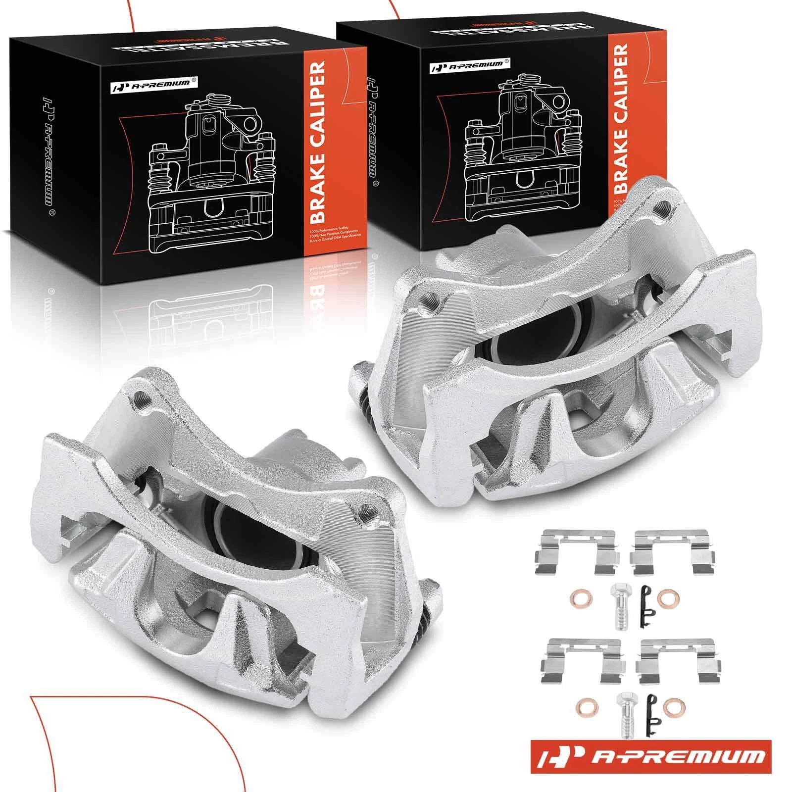 Pair Front Brake Calipers with Bracket for Mitsubishi Outlander (2007–2020)