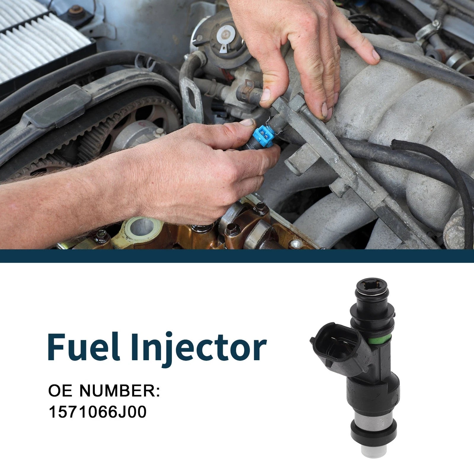 Fuel Injector No. 1571066J00 for Suzuki Grand Vitara (2006–2008) 1 Pc Black
