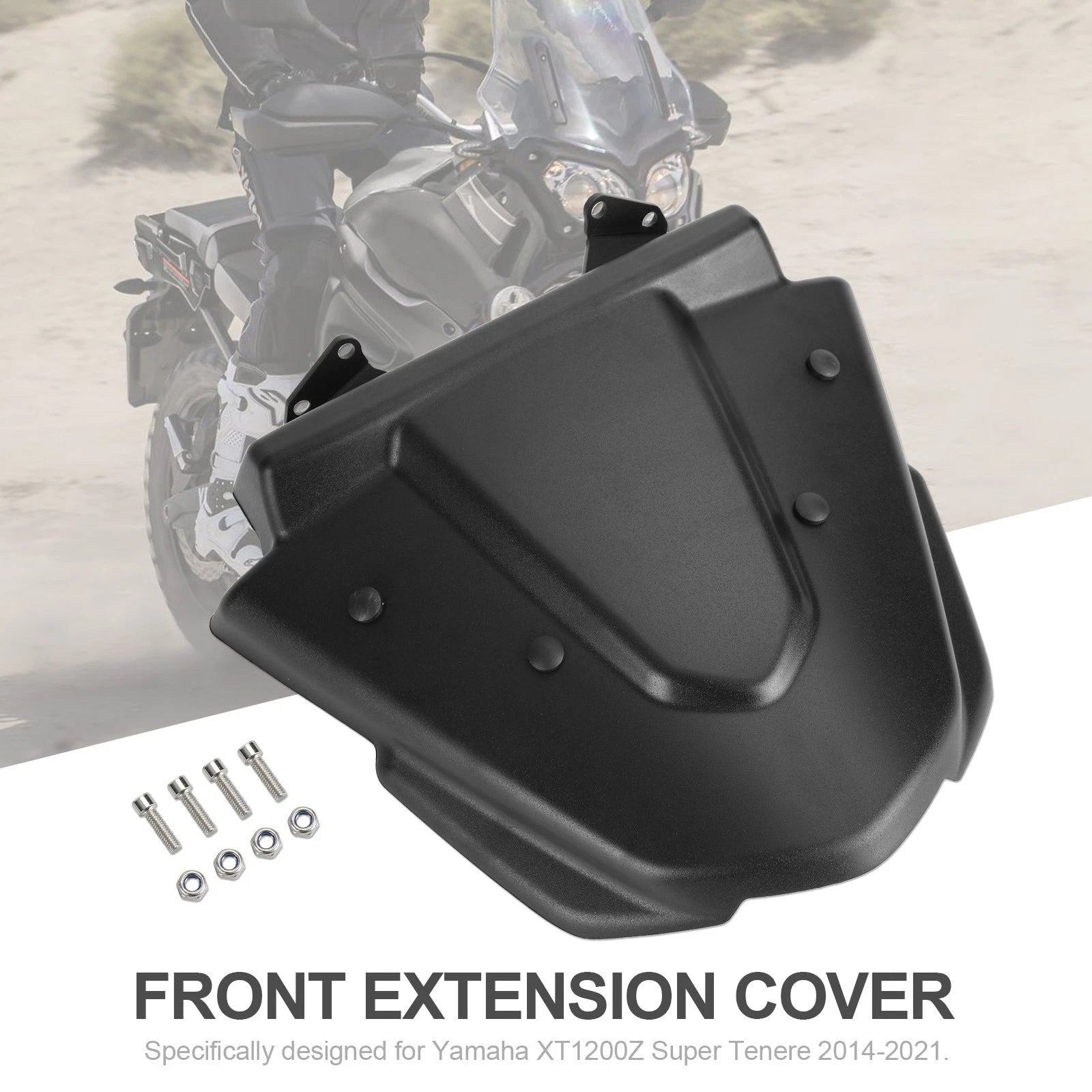 Mudguard Extension Cover for Yamaha XT1200Z (2014–2021) Black