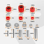 Polyurethane Body Cab Mount Bushing Set for Ford F150 F250 F350 (1980–1998) 4.4123R