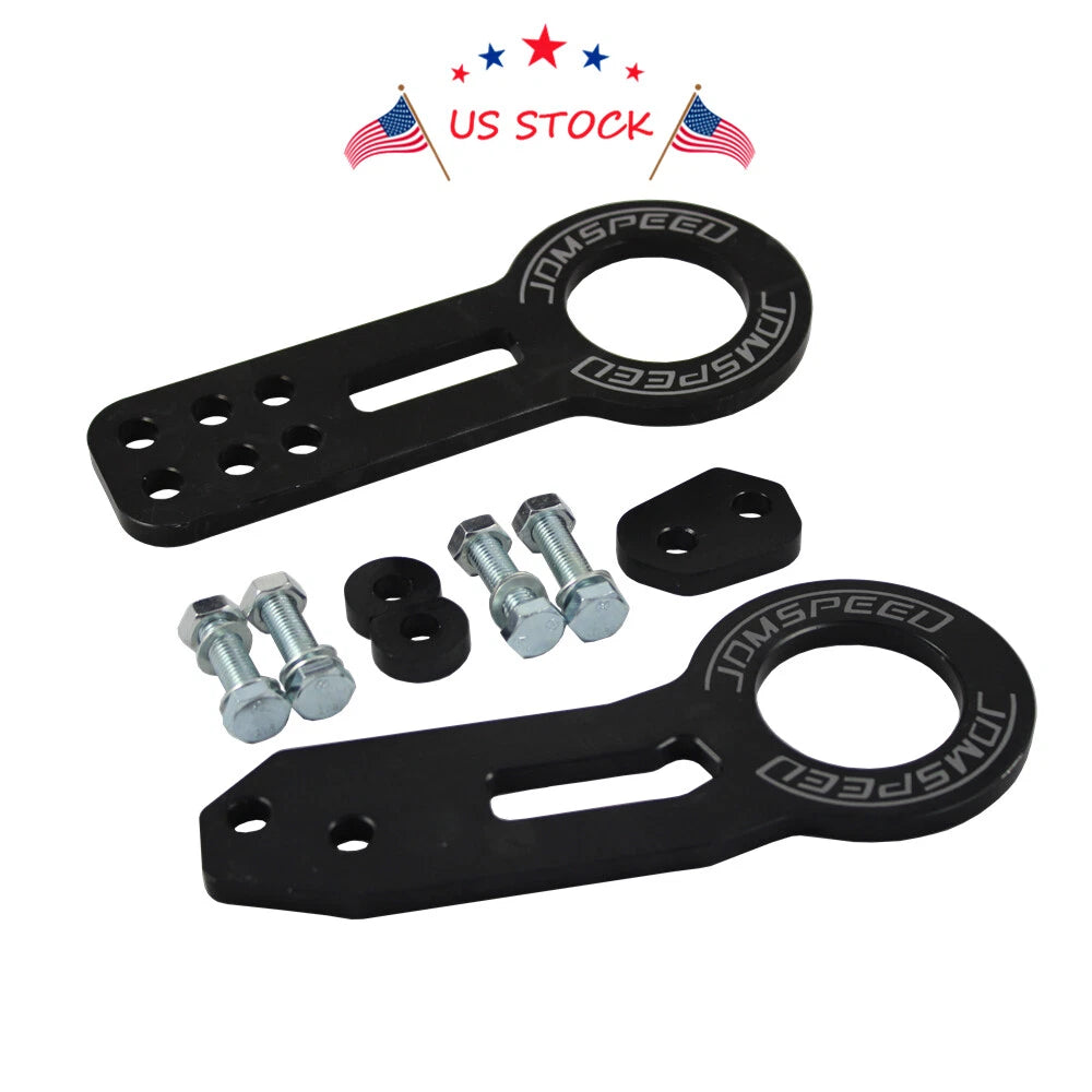 Tow Hook Kit for Make Model  - CNC Anodized Black Billet Aluminum