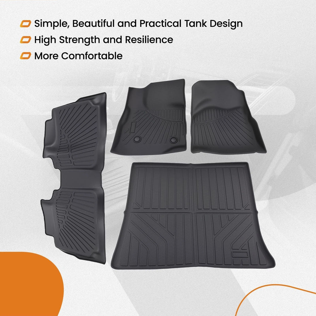 Set of 4 TPE Rubber Floor Mats Liner for Chevrolet Equinox GMC Terrain (2010–2017)
