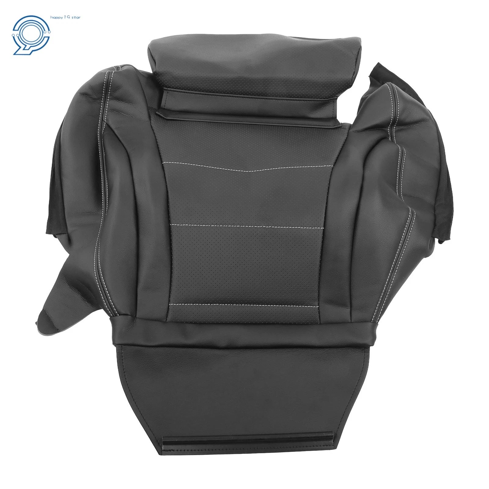 Black Leather Driver Bottom Seat Cover for Mercedes Benz C-Class (2015–2021)