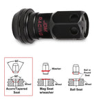 Set of 20 M12X1.5 Black JDM Closed End Lug Nuts with Spline Locks & Key