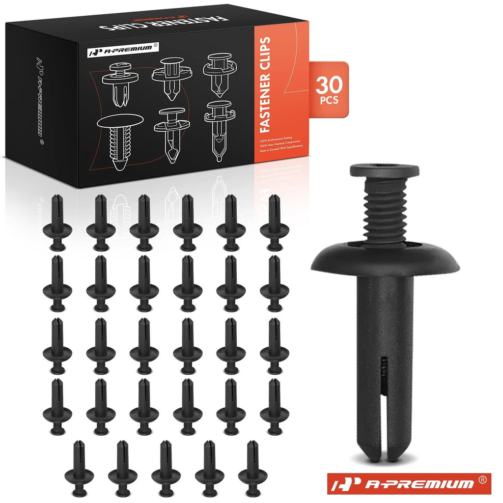 30 Pcs 8mm Nylon Front Bumper Cover Clips for Dodge 