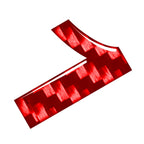 Car Badge Emblem Number Sign Decal Sticker for (Carbon Red)